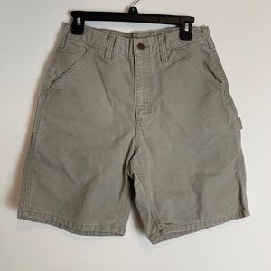 Carharrt Carpenter Shorts Men's Tan Canvas Duck Utility Work 29